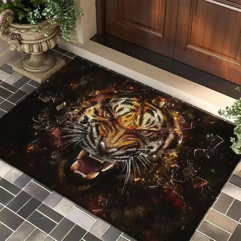 Navak Carpet Exclusive Picks Crystal Pile Carpet Zoo Lion Living Room Bedroom Bathroom Entryway Washable Dirty Resistant Rectangle Rugs