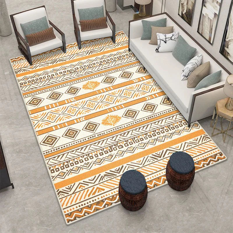 Navak Carpet Morocco Style Big Size Non-slip Decoration Home Carpet Living Room Soft Easy Clean Coffee Tables Mat Bedroom Decor Bedend Carpet