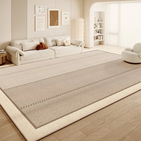 Navak Carpet Cream Abstract Luxurious Striped Carpet Artistic Creative Living Room Carpets Large Size Balcony Rug Easy To Clean Bedroom Rugs