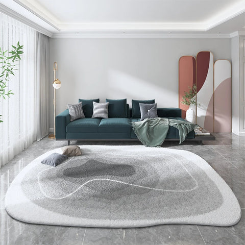 Navak Carpet Modern Style Living Room Decoration Gradient Carpet Irregular Shape Rugs for Bedroom Home Plush Rug Fluffy Soft Lounge Floor Mat