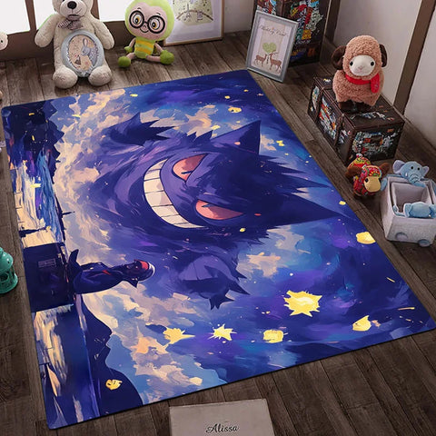 Navak Carpet Daily Picks Cartoon Anime Pokemon Carpet Floor Mat Gengar Lucario Living Room Bathroom Bedside Rug Home Decor