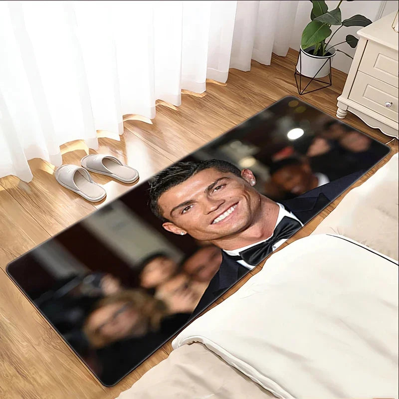 Navak Carpet Footballstar Floor Mat R-Ronaldo C-Cristiano Foot Mat Bath Mat Washable Non-slip Kitchen Rug Bedroom Carpet Room Mats Balcony