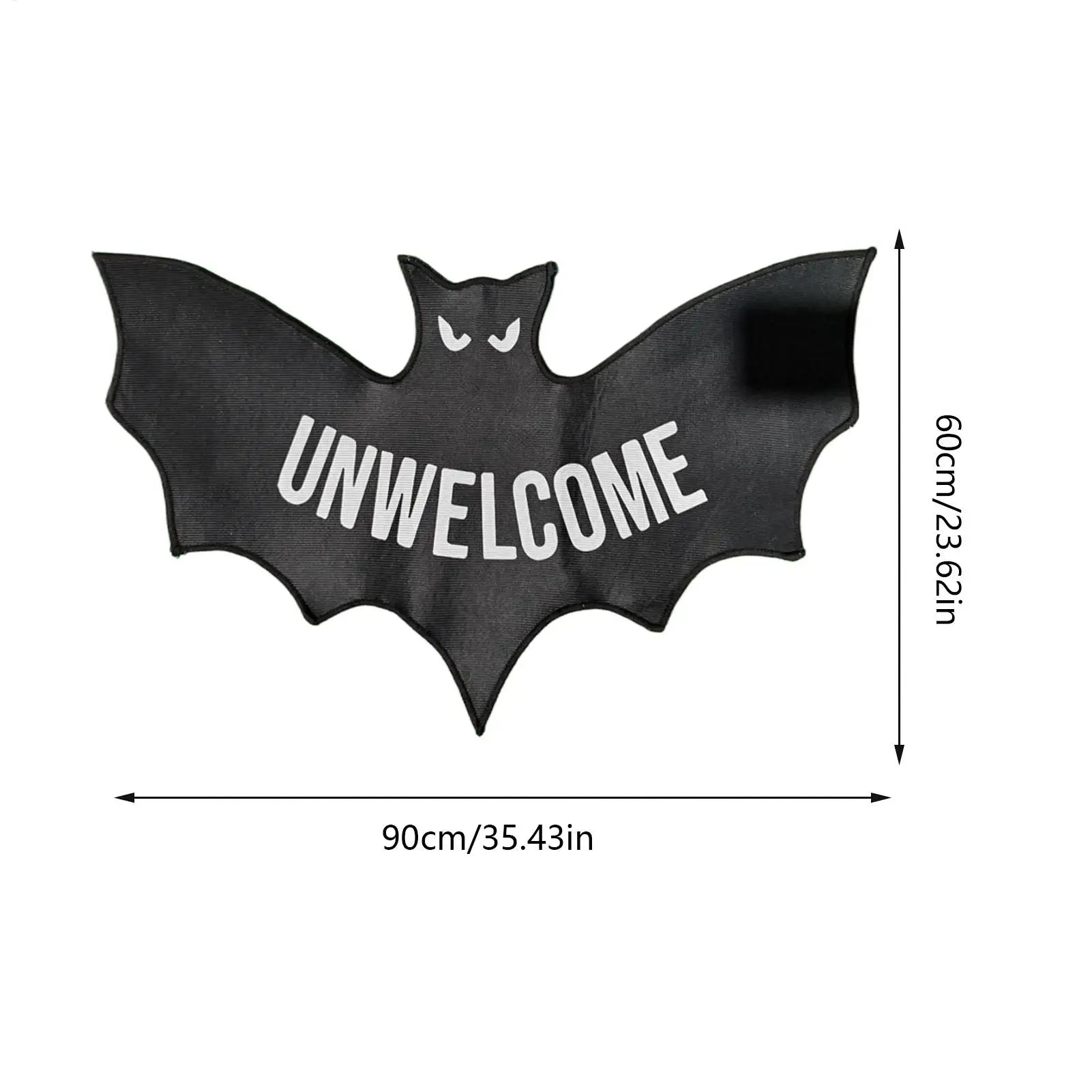 Navak Carpet Halloween Floor Mat Bat Unwelcome Mat Room Decor Gothic Doormat Home Decor For Entrance Indoor Apartment Bedroom Kitchen